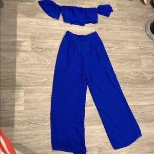 2 peice off the shoulder outfit